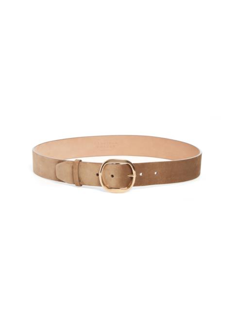 GABRIELA HEARST Elster Buckle Belt in Dark Sand Suede