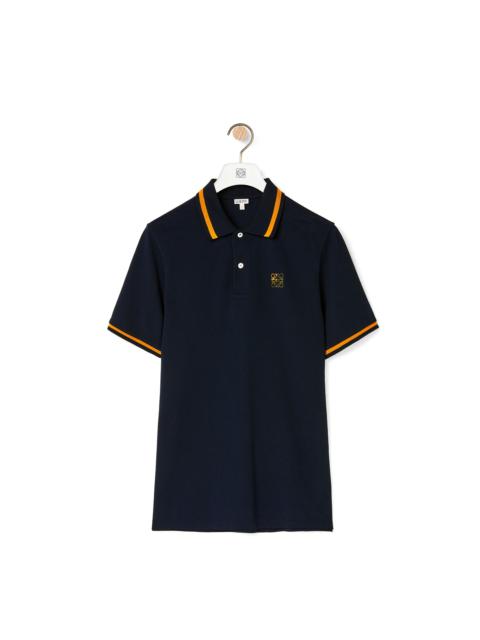 Loewe Anagram embroidered polo in cotton