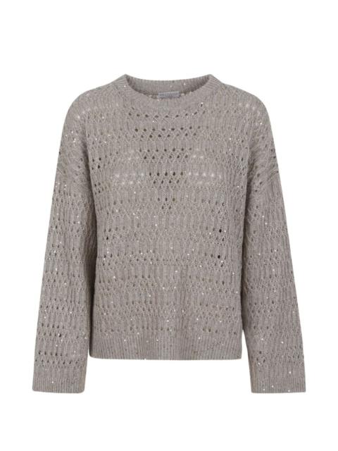 Brunello Cucinelli openwork embellished knitwear