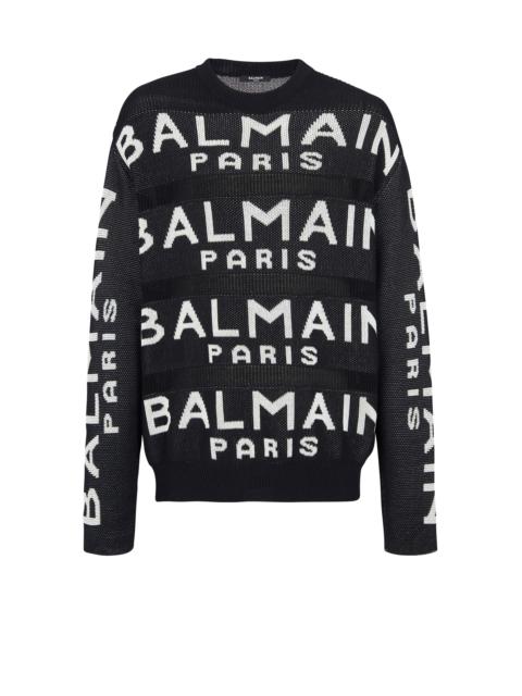 Knit jumper with Balmain logo