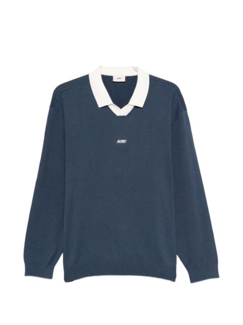 AUTRY v-neck long-sleeved T-shirt