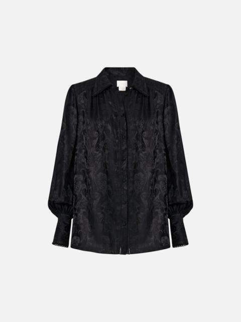 CAMILLA BUTTON THROUGH BLOUSON SLEEVE BLOUSE