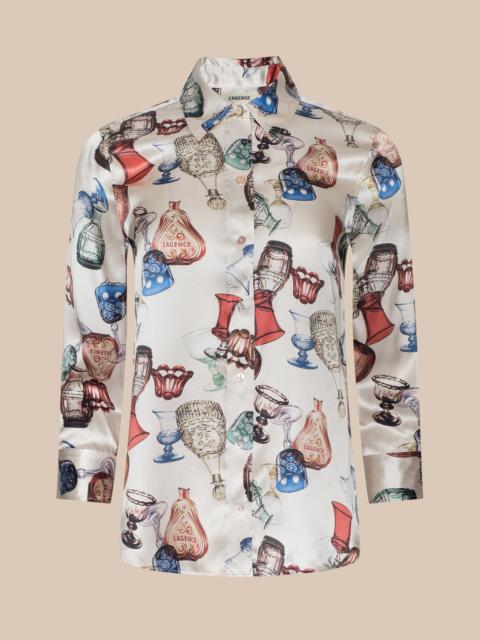 L'AGENCE Dani Silk Blouse