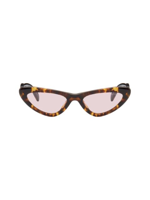 Miu Miu Brown Cat-Eye Sunglasses