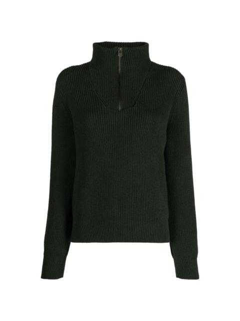 Azelane half-zip cotton jumper