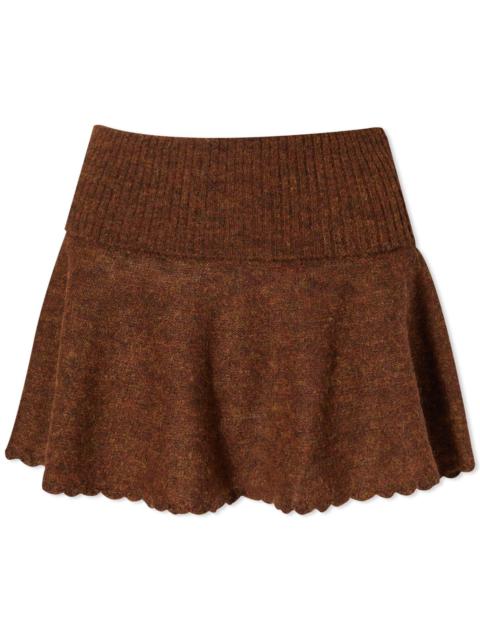 GUIZIO Danielle Guizio Heart Scallop Mini Skirt