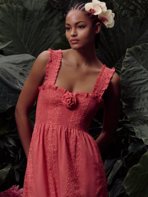 Hill House Home The Rosetta Nap Dress - Coral Voile Broderie