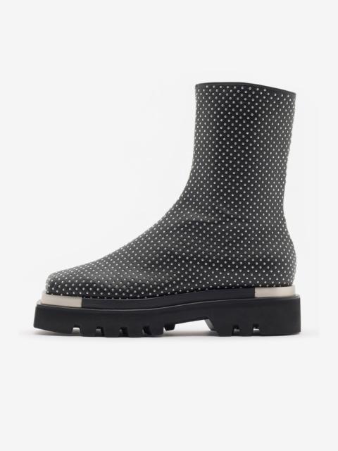 PETER DO Metal Tip Studded Combat Boots in Black