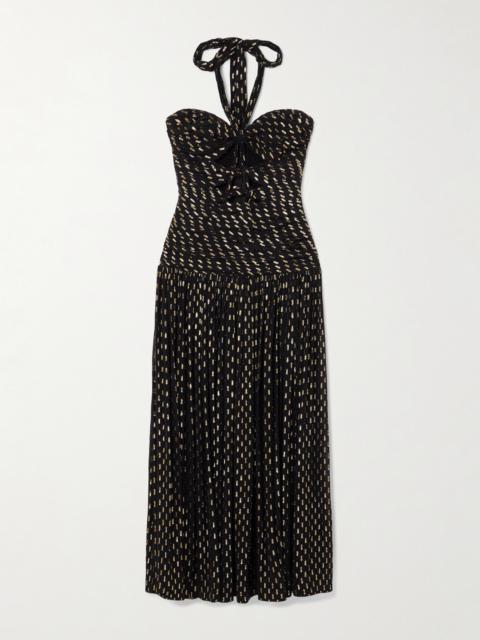 Zimmermann Daylight Cutout Fil Coupé-voile Halterneck Midi Dress