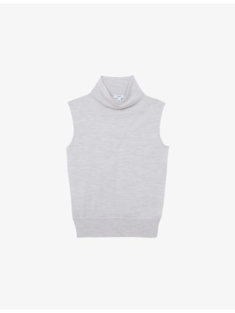 REISS Honey Sleeveless Wool Top