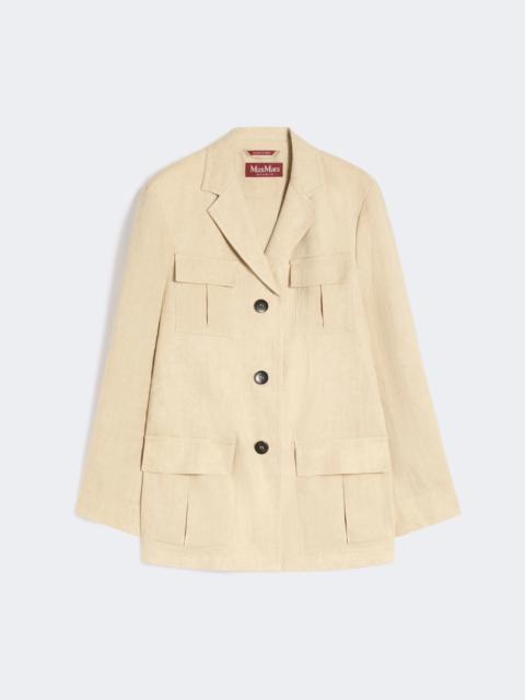 Max Mara ADESSO Faded linen drawstring jacket - COLONIAL