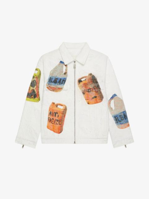 Givenchy OVERSIZED JACKET IN DENIM WITH CERAMIC PRINT