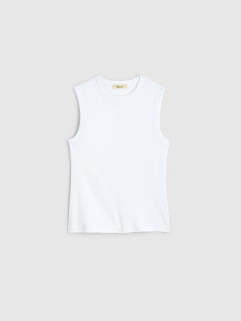 Madewell The '90s Crew Neck Tank in Compact Cotton