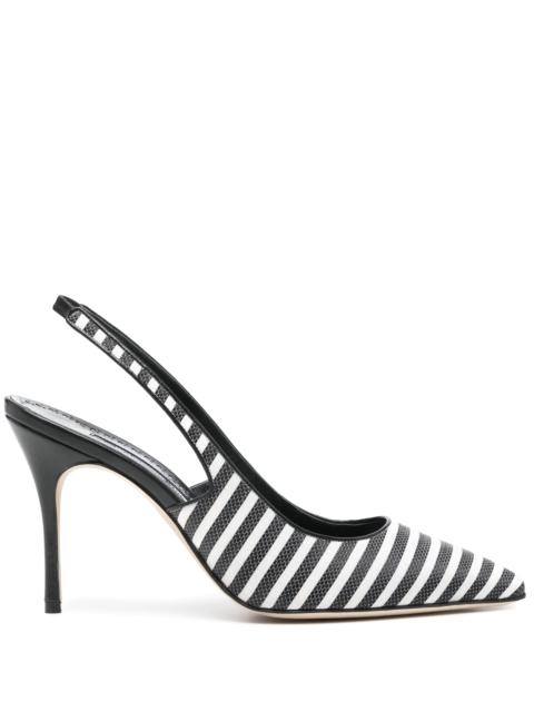Manolo Blahnik 110mm Allu slingback pumps