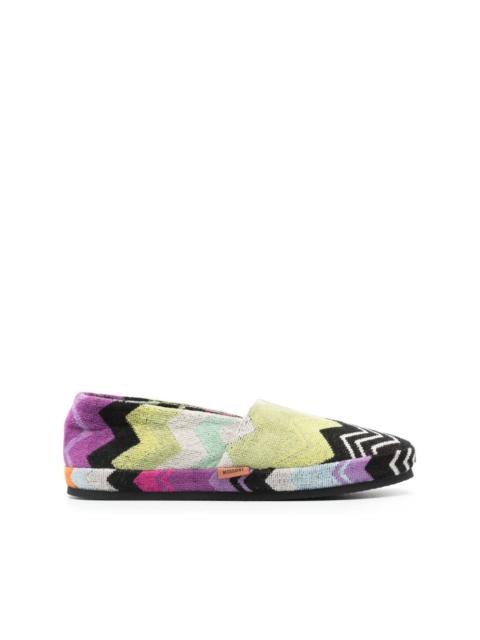 Missoni zigzag-motif slippers