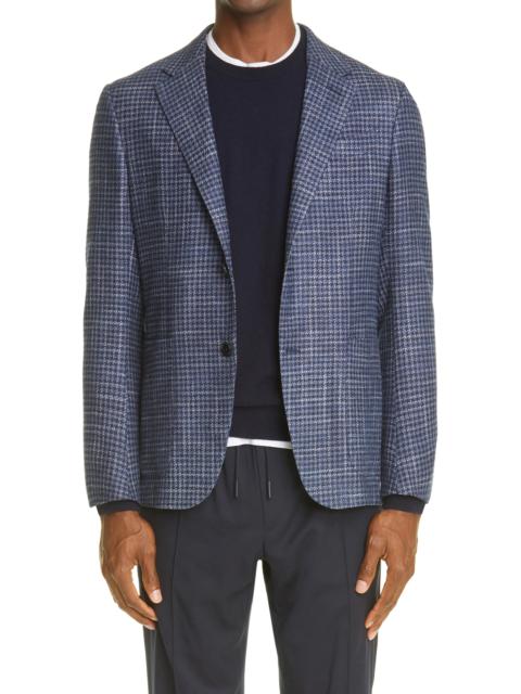 Crossover Micro Check Wool, Silk & Cashmere Sport Coat