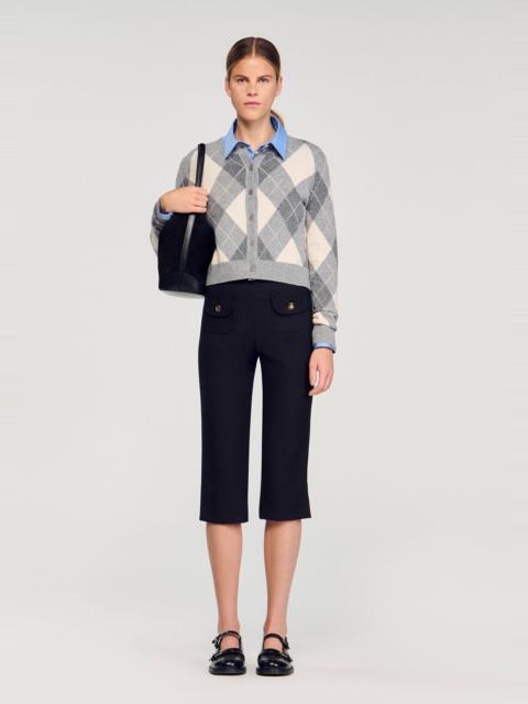 Sandro ARGYLE PATTERN CARDIGAN