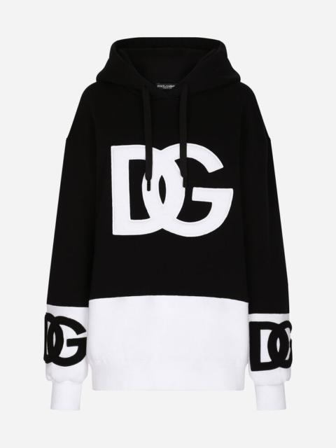 Hoodie with DG logo patch