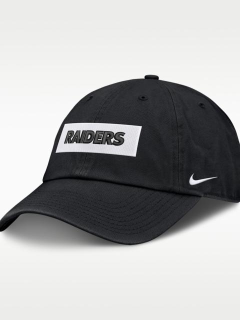 Nike Las Vegas Raiders Primetime Club Wordmark Men's Nike NFL Adjustable Hat