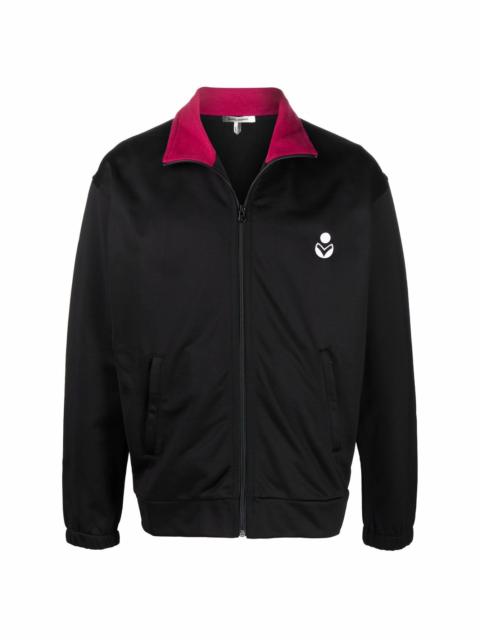 logo-embroidered bomber jacket