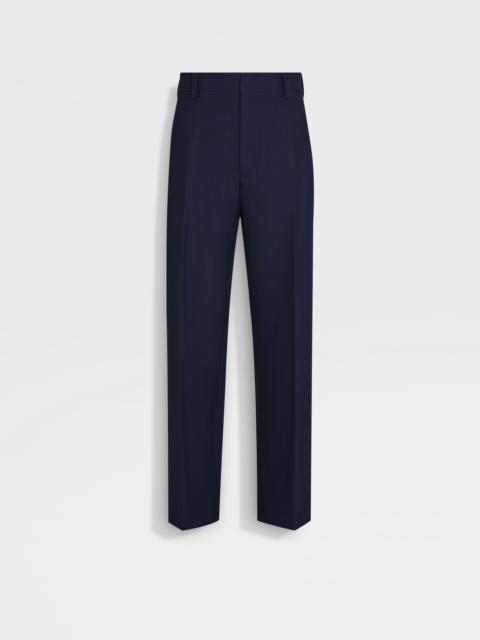 ZEGNA INK BLUE WOOL PANTS