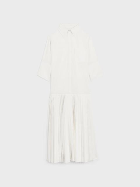 CELINE shirt dress IN silk poplin