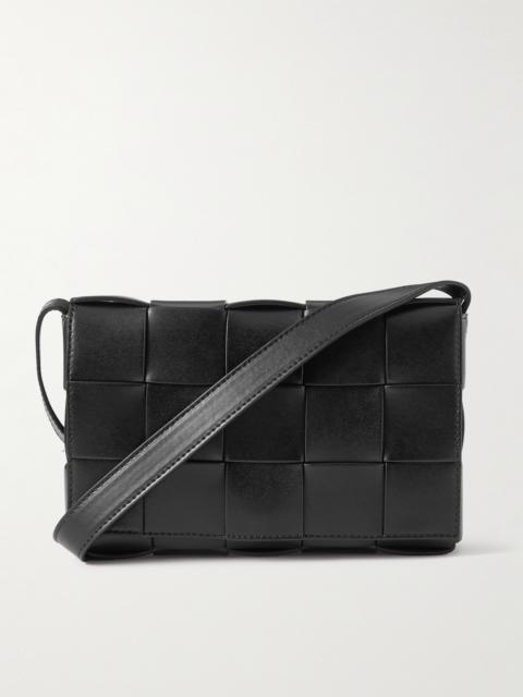 Bottega Veneta Cassette Intrecciato Leather Messenger Bag