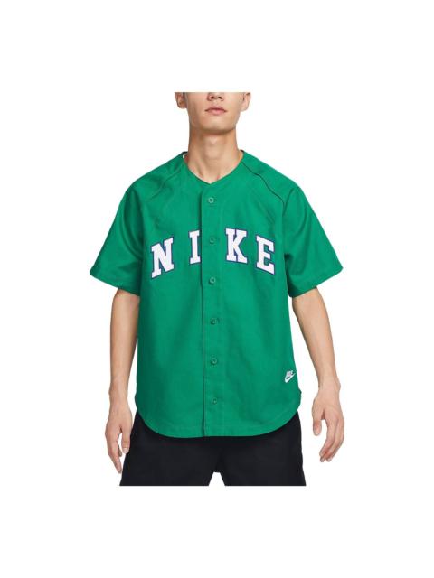 Nike Nike Apricot Button Baseball Shirt 'Green' FQ7001-365