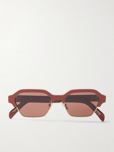 CELINE Square-frame acetate sunglasses Brown