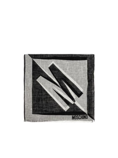 Moschino logo-print scarf
