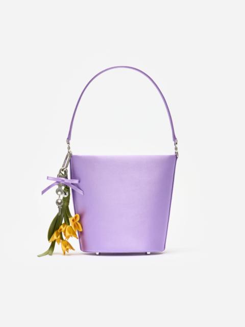 self-portrait Lilac Satin Bucket Bag