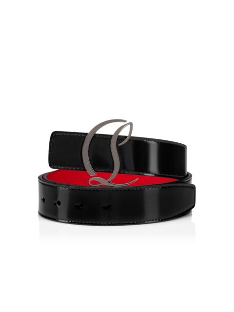 Christian Louboutin Cl Logo Belt BLACK/GUN METAL