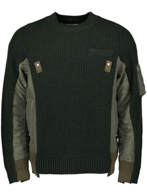 sacai knitted jumper
