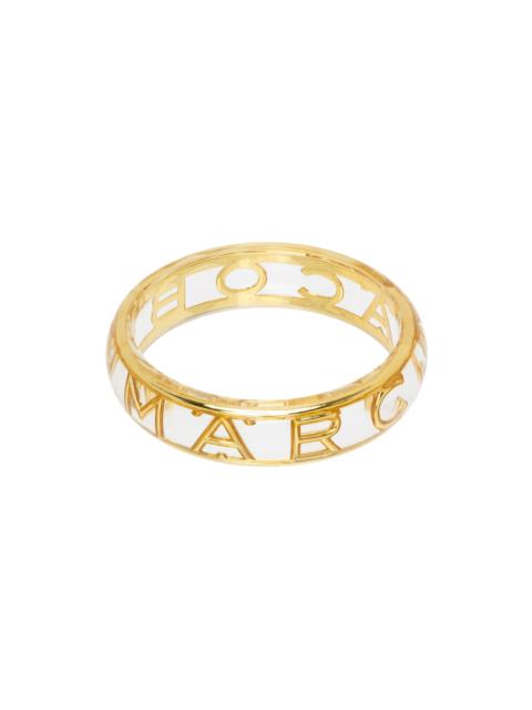 Marc Jacobs Transparent & Gold Monogram Cuff Bracelet