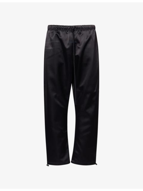 ESSENTIALS Straight-Leg Satin Track Trousers