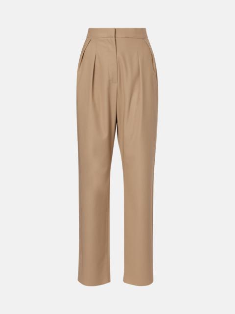 Max Mara Dede pleated cotton slim pants