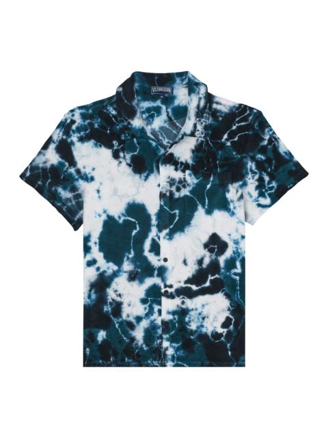 Men Bowling Terry Shirt Rough Ocean Tie & Dye