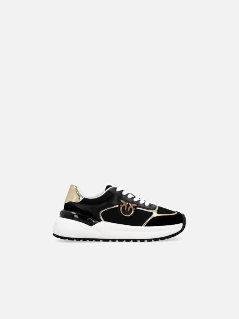 PINKO SNEAKERS WITH LOGO AND MIRROR-FINISH DETAILS