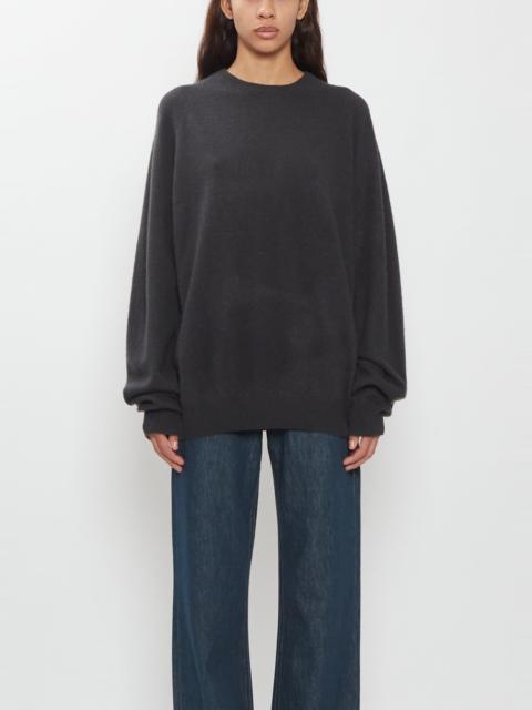FRENCKENBERGER BF R-Neck Cashmere Sweater — Charcoal