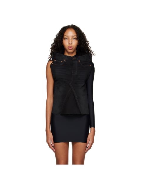 BALENCIAGA Black Trousers Denim Blouse