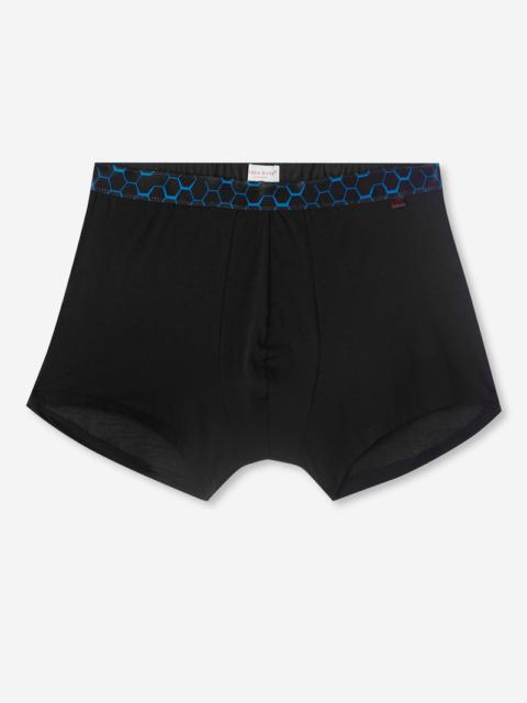 Derek Rose Men's Boxer Briefs Band 53 Pima Cotton Stretch Black