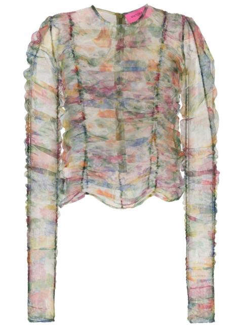 VIKTOR & ROLF floral-print sheer blouse