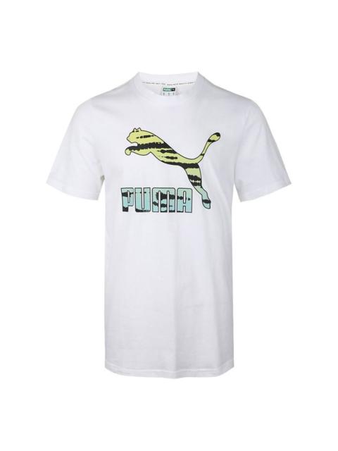 PUMA Tie Dye Graphic T-Shirt 'White' 599427-62