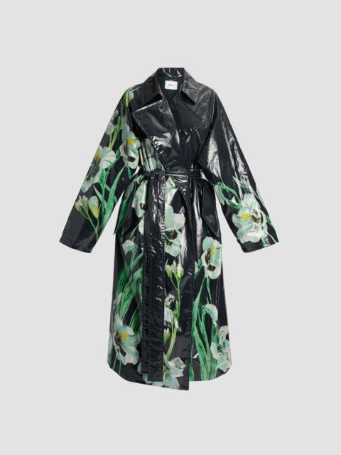 Erdem FLORAL COTTON TRENCH COAT