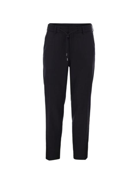 BOSS tapered-fit performance pants in virgin wool