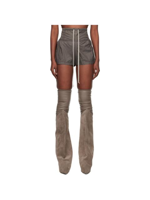 Rick Owens Gray Concordians Boxing Shorts