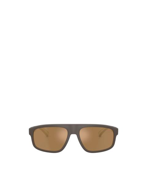 Burberry Check-print rectangle-frame sunglasses
