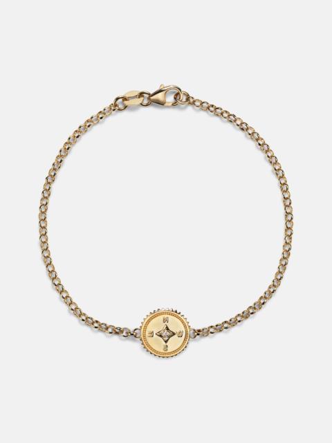 FOUNDRAE Internal Compass 18kt gold bracelet with diamond