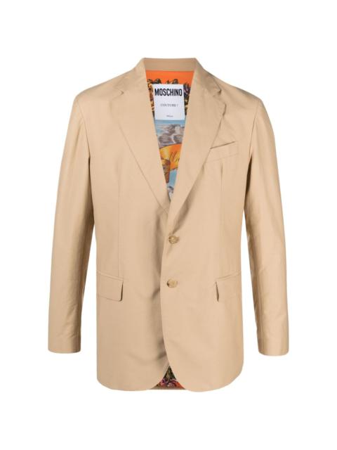 Moschino single-breasted cotton-blend blazer