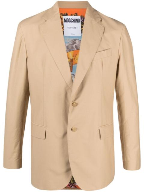 single-breasted cotton-blend blazer